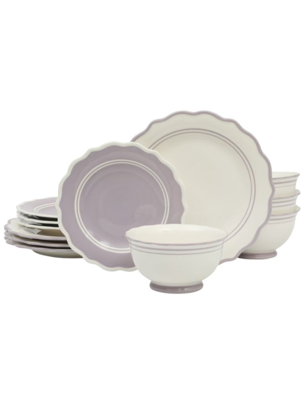 The Pioneer Woman Home Iris Ainsley Plates and Bowls 12-Piece Dinnerware Set